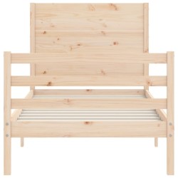 Cadre de lit sans matelas 90x200 cm bois massif 
