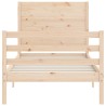 Cadre de lit sans matelas 90x200 cm bois massif 