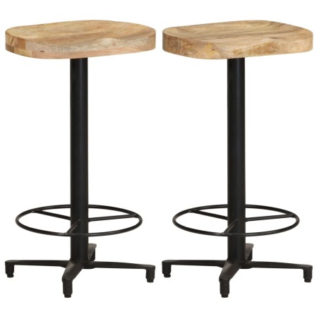 Tabourets de bar lot de 2 66 cm bois de manguier massif 