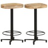 Tabourets de bar lot de 2 66 cm bois de manguier massif 