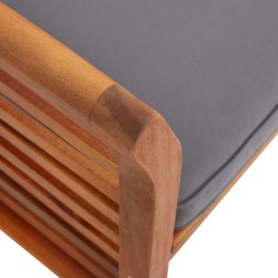 Chaise à dîner de jardin avec coussin Bois d'acacia massif 