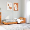 Cadre de lit sans matelas cire marron 100x200cm bois pin massif 