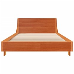 Cadre de lit sans matelas cire marron 100x200cm bois pin massif 