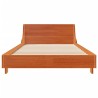 Cadre de lit sans matelas cire marron 100x200cm bois pin massif 