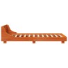 Cadre de lit sans matelas cire marron 100x200cm bois pin massif 