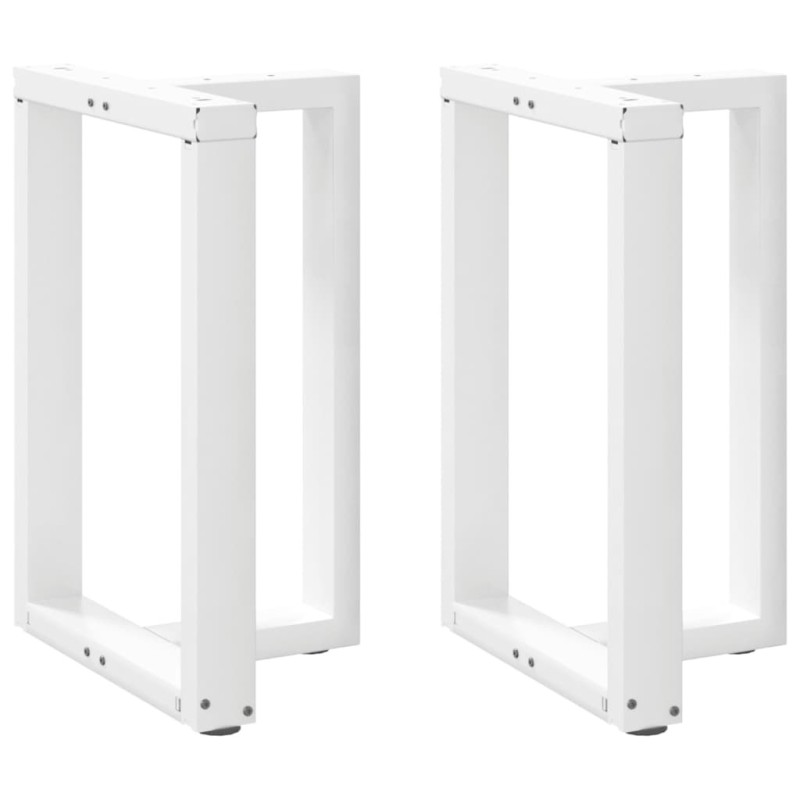 Pieds de table à manger en T 2 pièces Blanc 50 x 35 x (72-73) cm Acier 