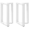 Pieds de table à manger en T 2 pièces Blanc 50 x 35 x (72-73) cm Acier 