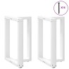 Pieds de table à manger en T 2 pièces Blanc 50 x 35 x (72-73) cm Acier 
