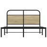 Cadre de lit sans matelas 135x190 cm chêne sonoma 