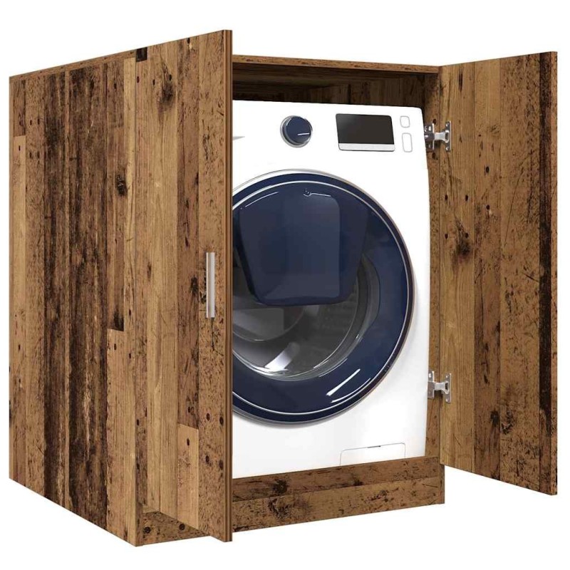 Meuble pour machine à laver vieux bois 70,5x71,5x91,5 cm 
