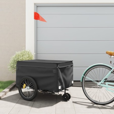 Remorque de vélo noir 45 kg fer 