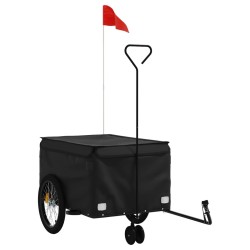 Remorque de vélo noir 45 kg fer 