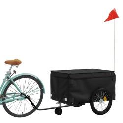 Remorque de vélo noir 45 kg fer 