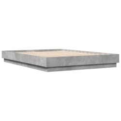 Cadre de lit sans matelas gris béton 120x200 cm 