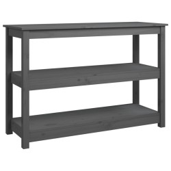 Table console Gris 110x40x74 cm Bois massif de pin 