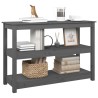 Table console Gris 110x40x74 cm Bois massif de pin 
