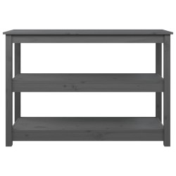 Table console Gris 110x40x74 cm Bois massif de pin 