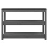 Table console Gris 110x40x74 cm Bois massif de pin 