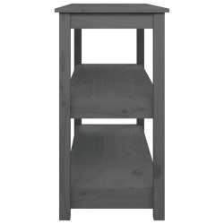 Table console Gris 110x40x74 cm Bois massif de pin 