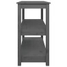 Table console Gris 110x40x74 cm Bois massif de pin 