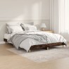 Cadre de lit sans matelas chêne fumé 140x190 cm bois ingénierie 