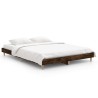 Cadre de lit sans matelas chêne fumé 140x190 cm bois ingénierie 
