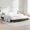 Cadre de lit sans matelas chêne fumé 140x190 cm bois ingénierie 