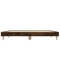 Cadre de lit sans matelas chêne fumé 140x190 cm bois ingénierie 