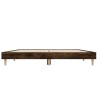 Cadre de lit sans matelas chêne fumé 140x190 cm bois ingénierie 