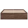Cadre de lit sans matelas chêne marron 120x190 cm 