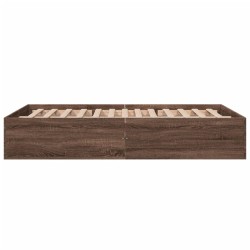 Cadre de lit sans matelas chêne marron 120x190 cm 
