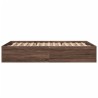 Cadre de lit sans matelas chêne marron 120x190 cm 