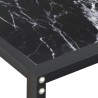 Table console Marbre noir 220x35x75,5 cm Verre trempé 