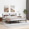 Cadre de lit sans matelas chêne fumé 183x213 cm bois ingénierie 