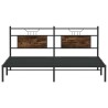 Cadre de lit sans matelas chêne fumé 183x213 cm bois ingénierie 