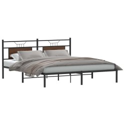 Cadre de lit sans matelas chêne marron 183x213 cm 