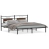 Cadre de lit sans matelas chêne marron 183x213 cm 