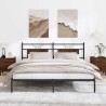 Cadre de lit sans matelas chêne marron 183x213 cm 
