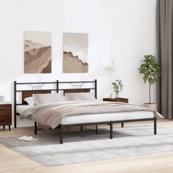 Cadre de lit sans matelas chêne marron 183x213 cm 