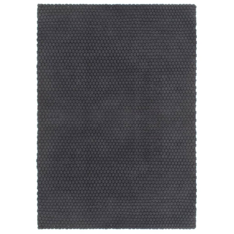 Tapis rectangulaire Anthracite 160x230 cm Coton 