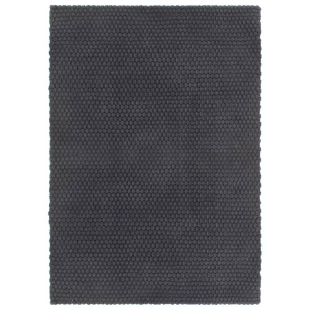 Tapis rectangulaire Anthracite 160x230 cm Coton 