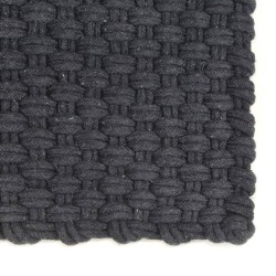 Tapis rectangulaire Anthracite 160x230 cm Coton 