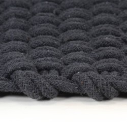 Tapis rectangulaire Anthracite 160x230 cm Coton 