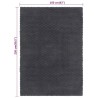 Tapis rectangulaire Anthracite 160x230 cm Coton 