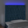 Tête de lit à LED Bleu foncé 90x7x118/128 cm Velours 