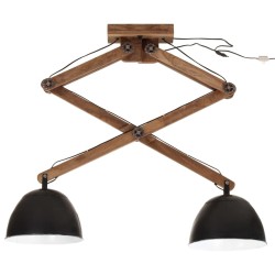 Plafonnier 25 W noir 29x18x85 cm E27 