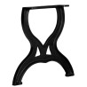 Pied de table basse 2 pcs Cadre en X Fonte 