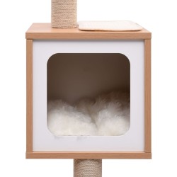 Arbre à chat avec tapis à gratter en sisal 129 cm 