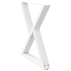Pieds de table à manger 2 pièces Blanc 80 x (72-73,3) cm Acier 