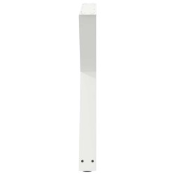 Pieds de table à manger 2 pièces Blanc 80 x (72-73,3) cm Acier 